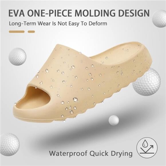 XTJSCBDSH Cloud Slides for Men and Women, Quick Drying Slippers Shoe Open Toe - Picture 5 of 8